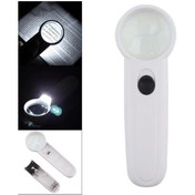 Resim 15x Çok Fonksiyonlu 2 Led Işıklı Taşınabilir El Büyüteç 