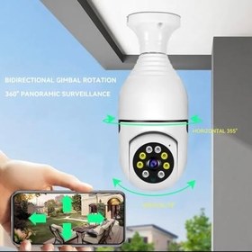 Resim Ampul Kamera Harekete Duyarlı Gece Görüşlü Kablosuz Bebek Izleme Kamerası Güvenlik Akıllı Wifi 360hd 
