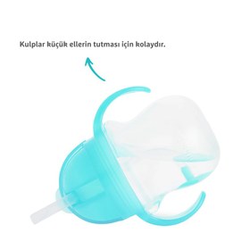 Resim Munchkin Tıklama Kilitli Uçlu Alıştırma Bardağı - Mavi 6 Ay + 