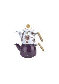 Resim Bambum B6560 Unique Bambu Kulplu Çaydanlık Takımı Mor Parlak Mor 