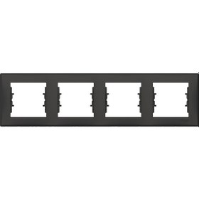 Resim Schneider Electric Sedna Füme 4'lü Çerçeve 