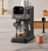 Resim Empressco Köpürtücü ve manuel espresso makinesi ile kahve keyfi 