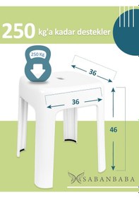 Resim Beyaz Plastik Tabure 