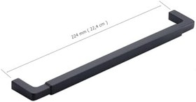 Resim Doğanlar Z.318 Dolap Mobilya Kulp Mat Siyah 224 mm 