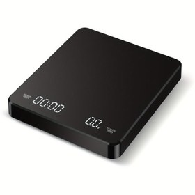 Resim Ev mutfakları için tasarlanmış, otomatik zamanlama ve gram ölçümü ile kahve çekirdeklerini tartmak için özel olarak üretilmiş, el yapımı kahve için hassas bir elektronik terazi. 