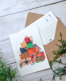 Resim Yılbaşı Kartpostalları I - Tekli Kartpostal Kar Küresi 