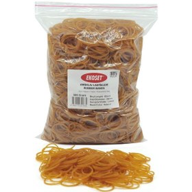 Resim Ekoset Kauçuk Paket Ambalaj Para Lastiği 40'Lık 500 Gram 40Mm 