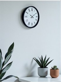 Resim 36 Cm Siyah Roma Rakamlı Duvar Saati Çok Renkli 