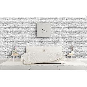 Resim Beyaz - Gri Taş Desen Duvar Kağıdı 