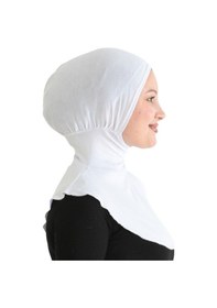 Resim Modish Group Kadın Boyunluklu Hijab Tesettür Pratik Spor Bone - Sarı Beyaz 