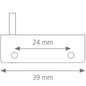 Resim Badem10 Cam Tutucu Etejer U Tipi Cam Raf Ahşap Menteşesi Nikel 