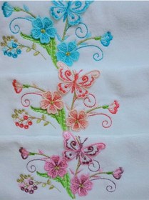 Resim Altılı Çok Renkli Üç Boyutlu Kadife Çeyizlik Hediyelik 30 X 50 Pamuklu Mutfak Havlusu Renkli 