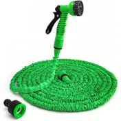 Resim 1 Adet Sihirli Genişletilebilir Bahçe Hortumu - Yüksek Basınçlı Püskürtmeli Hortum, Dayanıklı Polyester ve PVC Yapı, Her Mevsim Yeşil Sulama Hortumu, Araba Yıkama, Çim Bakımı, Bahçe İşleri İçin (Avrupa Standart Dişli), Çok Amaçlı Bahçe Aleti, Rahat Tutma Kolu, Sağlam Su Aracı 