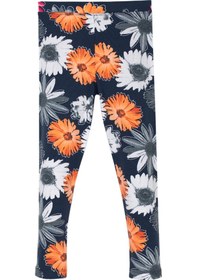 Resim Lovetti Kız Çocuk Stylized Sunflower Desenli Ince Mevsimlik Tayt 4148 Çok Renkli 