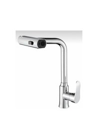 Resim İsaoğlu Yapı Spiralli Mutfak Bataryası Çift Kademe Evye Musluğ Döner Ve Oynar Başlıklı Tazzik Ayarlı Batarya Gümüş 