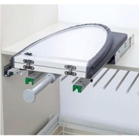 Resim Dolap İçi Katlanır Raylı Ütü Masası Gri 