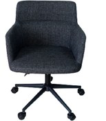 Resim Çalışma Sandalyesi Metal Ayaklı Döküm Süngerli Antrasit Keten 