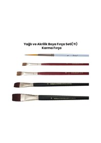 Resim Yağlı Ve Akrilik Boya Fırça Seti 11 Karma Fırça 