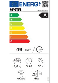 Resim Vestel CMI 97402 WIFI 9 KG 1000 Devir Çamaşır Makinesi 