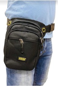 Resim SEVENTEEN Gvnland Çok Gözlü Su Geçirmez Siyah Motoksiklet Bacak Bel Motorcu Çantası 4962 