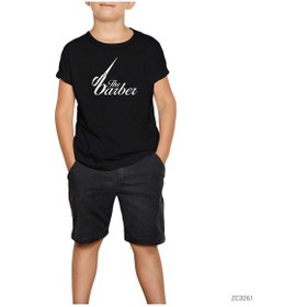 Resim The Barber Siyah Çocuk Tişört Siyah 