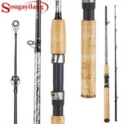 Resim Sougayilang Karbon Fiber Balıkçılık Çubukları - 1.68m ila 2.7m | Hızlı Eylem, Her İki Elde Kullanılabilir, Spincasting | Tekne ve Deniz Balıkçılığı için Mükemmel 