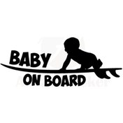 Resim Arabada Bebek Var Oto-motor-laptop-duvar-dekor 10 X 4 Cm 