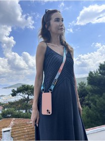 Resim Bonnie&Chico iPhone X/XS Uyumlu Çapraz-Ayarlanabilir Lily Telefon Askısı (pudra kılıflı) 