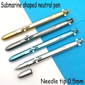 Resim 4 Paket/1 Adet Denizaltı Şekilli İnce Uçlu 0.5mm Sıvı Mürekkep Kalemler, Hızlı Kuruyan Kişiselleştirilmiş Kırtasiye, Yaratıcı Gemi Tasarımı, Öğrenciler ve İmza Hediyeleri İçin İdeal 
