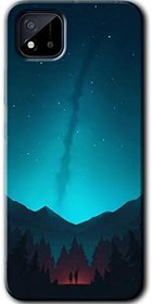Resim MRCİLETİSİM (mrc8499) Night Fores Mount Kılıf Baskılı Kapak Tam Kaplayan Mat Seramik Realme C11 ile uyumlu 