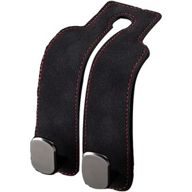 Resim Samdoo Araç Koltuk Çift Kancası - Pu Deri & Metal - 44 Kg Taşıma Kapasiteli - Pratik Bagaj Askısı 