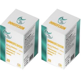 Resim İmmuferon Beta Glucan 200 mg, Ekinezya 120 mg, Vitamin C, Çinko 30 Kapsül - 2'li 
