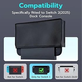 Resim Mcbazel Nintendo Switch 2 2025 için toz koruyucu kılıf, Switch 2 konsol ve dock için birinci sınıf toz geçirmez koruyucu kılıf, çizilmeye karşı dayanıklı ve su geçirmez Switch 2 toz koruma aksesuarı 