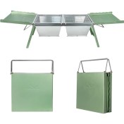 Resim Paslanmaz Çelik Katlanır Mangal ve Kamp Masası 