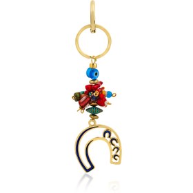 Resim EFSUN NAVY HORSESHOE KEYCHAIN / BAG CHARM 