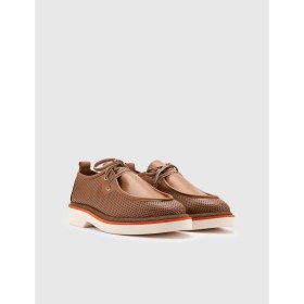 Resim İLVİ Afsana Deri Kadın Taba Oxford Ayakkabı 