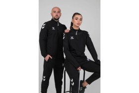 Resim Hummel Oregon Siyah Antrenman Eşofman Üstü 3XL Erkek Kalıp ile Rahat Tasarım 