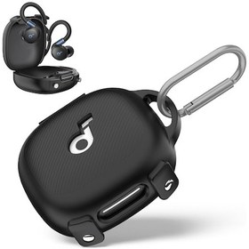 Resim Neevoyu Anker Soundcore Sport X20 Kulaklık İçin Silikon Koruyucu Kılıf, Askı Kanca İle Soundcore Sport X20 Kılıfı Silikon, Kanca İle 