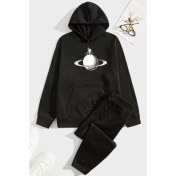 Resim Trendypassion Unisex Astronaut Rides Baskılı Eşofman Takımı 