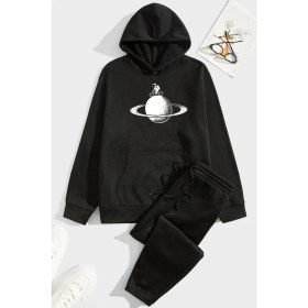 Resim Trendypassion Unisex Astronaut Rides Baskılı Eşofman Takımı 