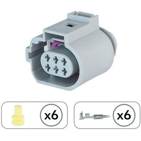 Resim Hava Akışmetre Soketi Gri 6 Pin Kablosuz 