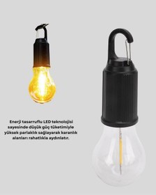 Resim Type-c Şarjlı Led Kamp Lambası - Uzun Ömürlü Pil Ve Yüksek Parlaklık Beyaz 