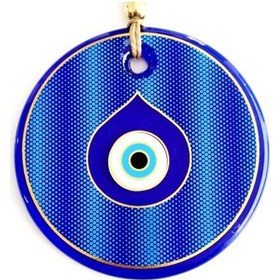 Resim Gold Yaldızlı Damla Göz Şekilli Cam Nazar Boncuğu Duvar Süsü 02-10mm 5yards 