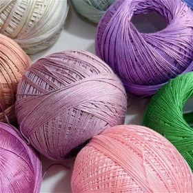 Resim 4 adet Premium Mercerize İpek Dantel İpi Paketi - DIY Örgü ve Tığ İşi için Yumuşak, Dayanıklı, Canlı Renkler, Yumuşak ve Sonbahar, İlkbahar ve Yaz için Uygun, Toplamda 7.05oz 