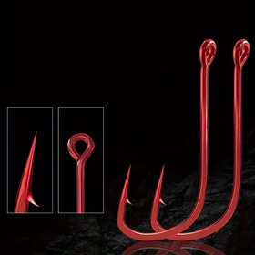 Resim 50/100 adet Tüp Teslimat Kılıfı Kanca Kırmızı Kılıf Kırmızı Kılıf Balık Kanca ile Daire Roadia Beyaz Şerit At Ağzı Deliği ile Halka Crucian Kırmızı Solucan Altın Kılıf Gevşek Kavun Tohumları Pullu Balık Kanca Modifiye Pullu Balık Kanca 