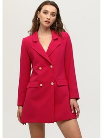 Resim Feminist Fuşya Astarlı Düğme Kapamalı Blazer Ceket 0105123.12 Fuşya 