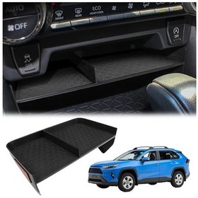 Resim Xuweiwei Yıtumu Toyota Rav4 2019-2024 Konsol Organizatörü Siyah Eldiven Kutusu Saklama 