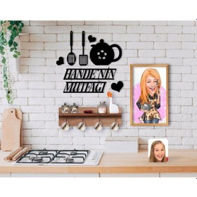 Resim Bk Home Isme Özel Mutfak Duvar Süsü Ahşap Karikatürlü Tablo Ve De (551044040) 