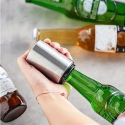 Resim Otomatik Şişe Açacağı, Manyetik Şişe Açacağı, Paslanmaz Çelik İtme Basın Şişe Açacağı, Soda Su Şişe Açacağı için Uygun, Mutfak Aksesuarları, Yaratıcı Mutfak Aracı, Manyetik Otomatik Basın Şişe Açacağı, Taşınabilir Bar Aracı, Evde İş Gücünü Tasarruf Eden Şişe Açacağı 