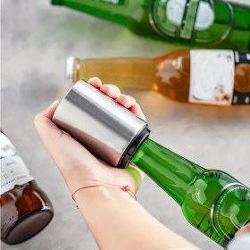 Resim Otomatik Şişe Açacağı, Manyetik Şişe Açacağı, Paslanmaz Çelik İtme Basın Şişe Açacağı, Soda Su Şişe Açacağı için Uygun, Mutfak Aksesuarları, Yaratıcı Mutfak Aracı, Manyetik Otomatik Basın Şişe Açacağı, Taşınabilir Bar Aracı, Evde İş Gücünü Tasarruf Eden Şişe Açacağı 